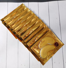 Load image into Gallery viewer, 24k Gold Crystal Collagen Eye Mask (10 pack)