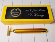 Load image into Gallery viewer, 24k Gold Plated &quot;T&quot; Massager
