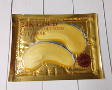 Load image into Gallery viewer, 24k Gold Crystal Collagen Eye Mask (Single Set)
